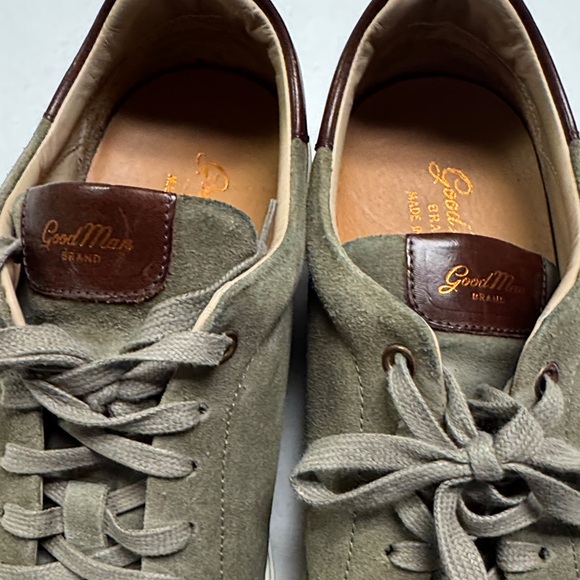 GoodMan Brand Suede Men’s Khaki Sneakers Size 11 - Picture 5 of 9